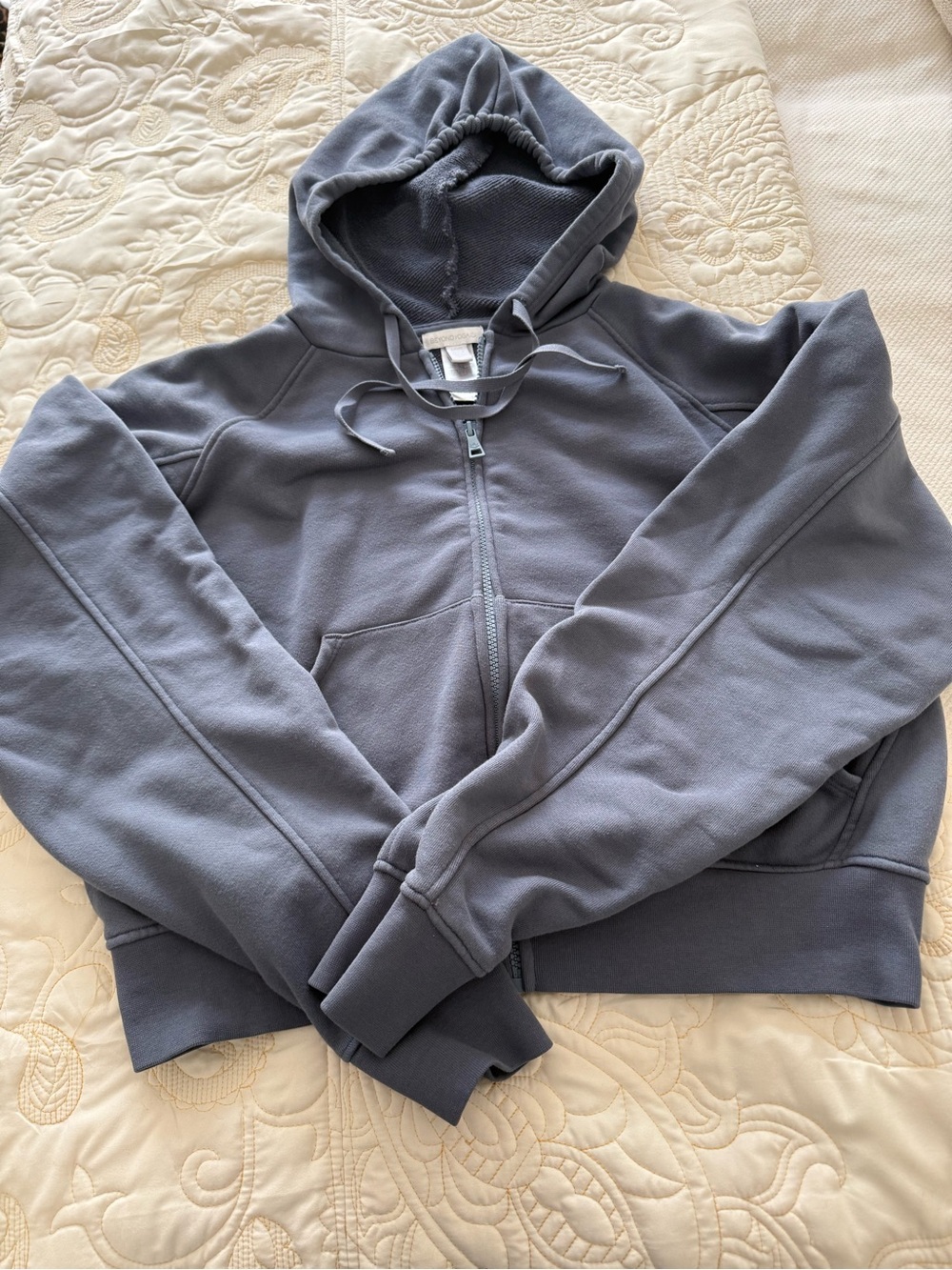 Beyond Yoga Women’s Zip -Up Hooded Sweatshirt - Slate Blue